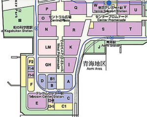 【座席表予想図】お台場青海地区の区画